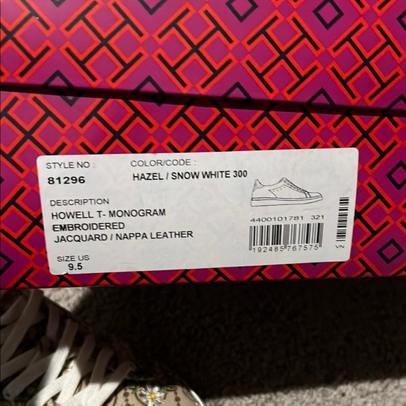 Tory Burch Women's Floral Sneakers - Brown and White - Picture 5 of 5